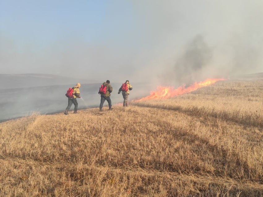 Более 100 человек не позволили степному пожару перейти на сёла Могойтуйского района Забайкалья